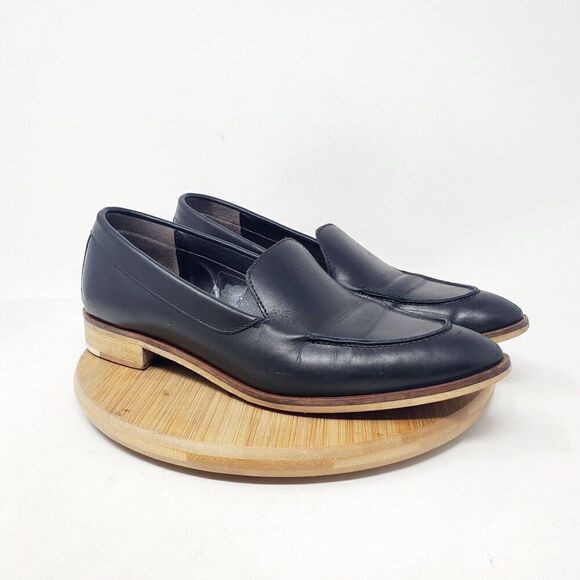 Everlane Modern Loafer Shoes Womens 7 Black Leather Slip On Pointed Toe - Picture 6 of 13